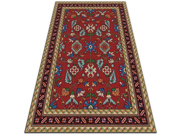 Dywan na taras do ogrodu na balkon Ludowa mozaika Winyl Dywany 80x120 cm Prostokątny 60x90 cm Pomieszczenie Balkon i taras
