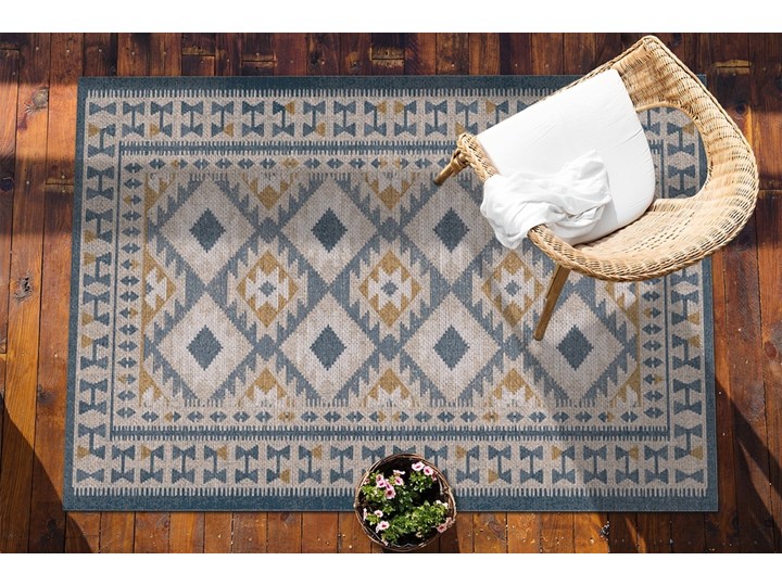 Dywan zewnętrzny tarasowy wzór Retro design 80x120 cm Prostokątny Winyl 60x90 cm Dywany Pomieszczenie Kuchnia