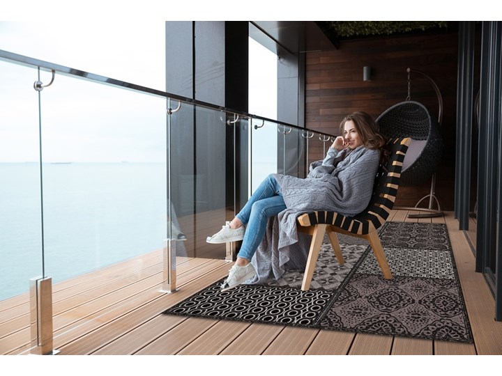 Dywan do domu na taras Kombinacja różnych wzorów Dywany 80x120 cm Prostokątny 60x90 cm Winyl Pomieszczenie Balkon i taras