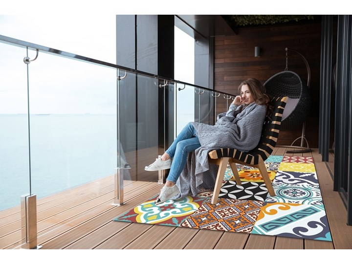 Nowoczesny dywan tarasowy Mix kolorowych wzorów Dywany Winyl 60x90 cm 80x120 cm Prostokątny Pomieszczenie Przedpokój Kategoria Dywany
