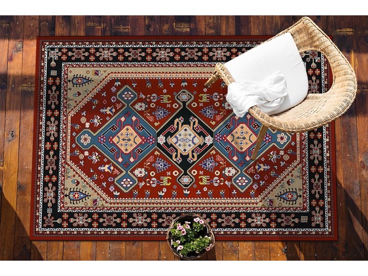 Nowoczesny dywan outdoor wzór Perska tekstura Winyl Dywany Prostokątny 60x90 cm 80x120 cm Pomieszczenie Przedpokój