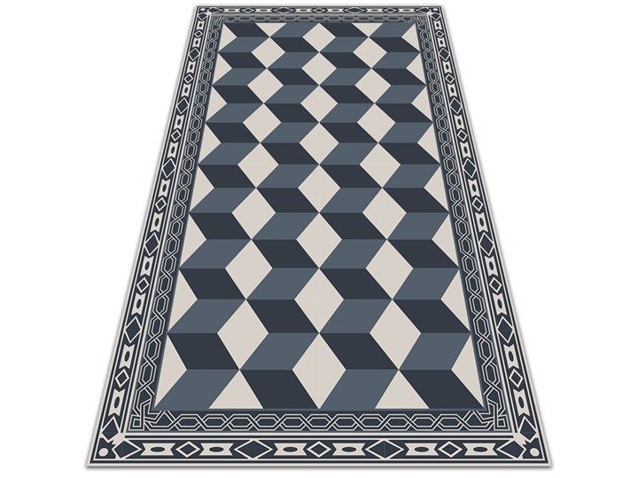 Dywan ogrodowy zewnętrzny Iluzja 3D Prostokątny 80x120 cm Dywany 60x90 cm Winyl Kolor Granatowy