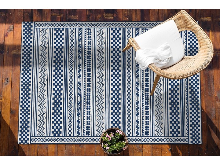 Nowoczesny dywan tarasowy Geometryczny szlaczek Winyl Dywany 60x90 cm 80x120 cm Prostokątny Pomieszczenie Sypialnia Pomieszczenie Balkon i taras