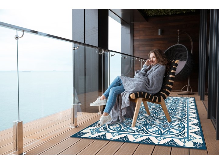 Dywan ogrodowy piękny wzór Abstrakcyjne koła Prostokątny Winyl 80x120 cm 60x90 cm Dywany Pomieszczenie Balkon i taras