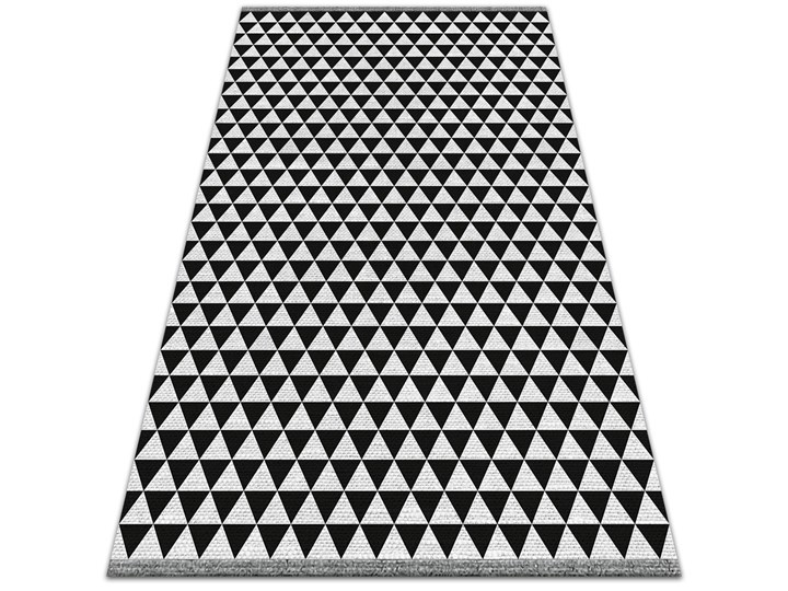 Wewnętrzny dywan winylowy Wzór trójkąty 80x120 cm Dywany Poliester Syntetyk 60x90 cm Kategoria Dywany Kolor Szary