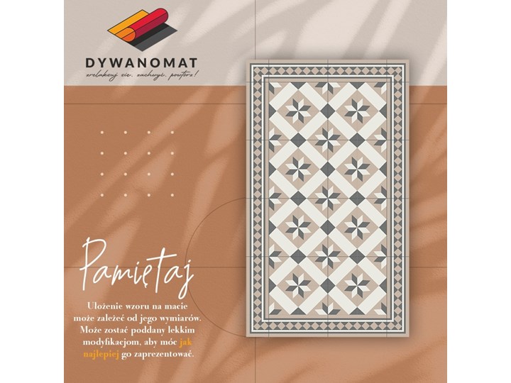 Dywan winylowy Ośmioramienne gwiazdy 60x90 cm Poliester 80x120 cm Syntetyk Dywany Kategoria Dywany