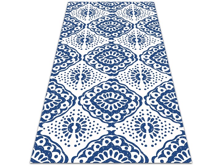 Modny uniwersalny dywan winylowy Niebieskie wzory Dywany Syntetyk Poliester 80x120 cm 60x90 cm Kategoria Dywany