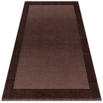 Modny dywan winylowy Brązowa rama 60x90 cm