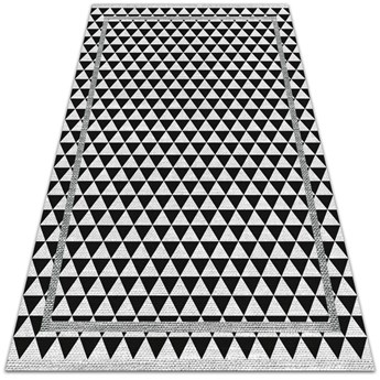 Dywan winylowy Czarno białe trójkąty 60x90 cm