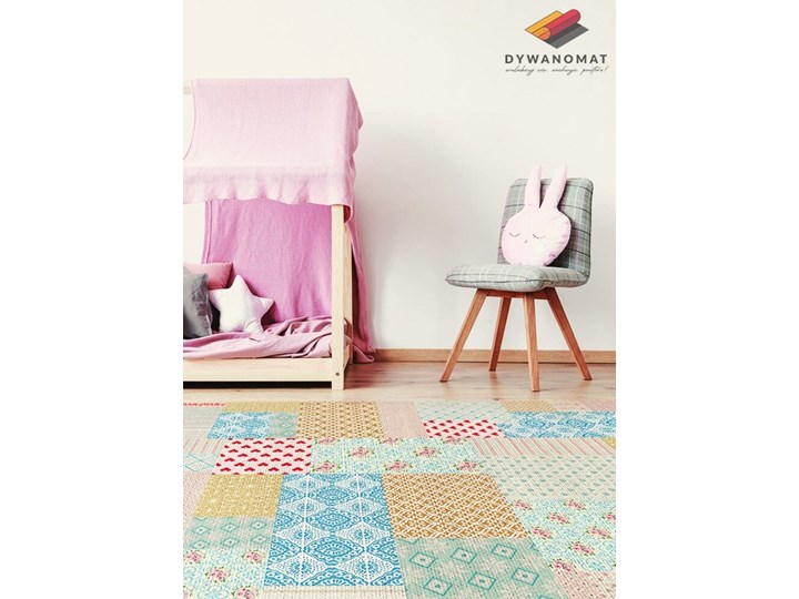 Modny dywan winylowy Patchwork różne kawałki 60x90 cm Dywany 80x120 cm Syntetyk Poliester Kategoria Dywany