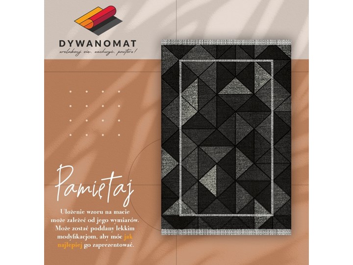 Dywan winylowy do domu Trójkąty efekt 3D Kategoria Dywany 80x120 cm Dywany 60x90 cm Kolor Szary