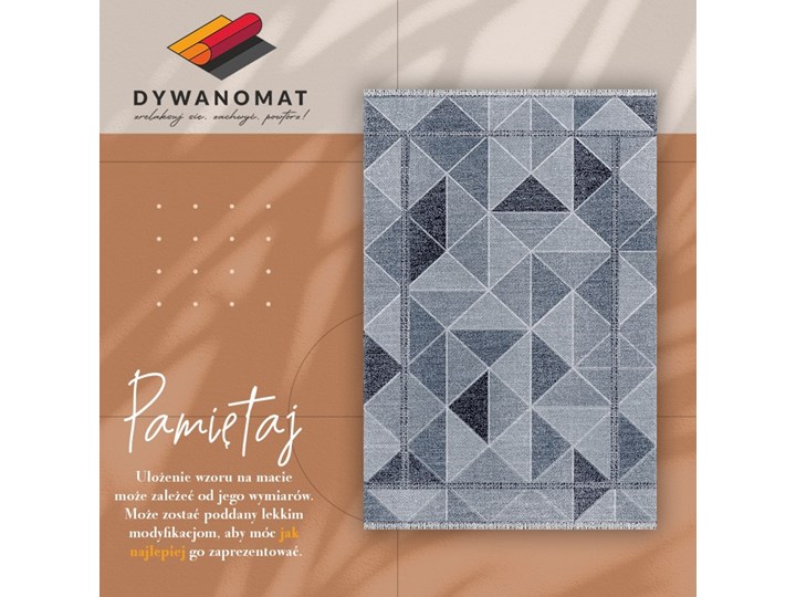 Wewnętrzny dywan winylowy 3D Bryły Kategoria Dywany 80x120 cm Syntetyk Dywany Poliester 60x90 cm Kolor Szary