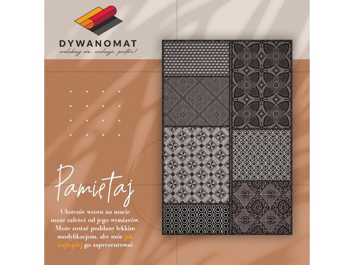 Winylowy dywan Kombinacja różnych wzorów 80x120 cm Kategoria Dywany Dywany 60x90 cm Kolor Szary