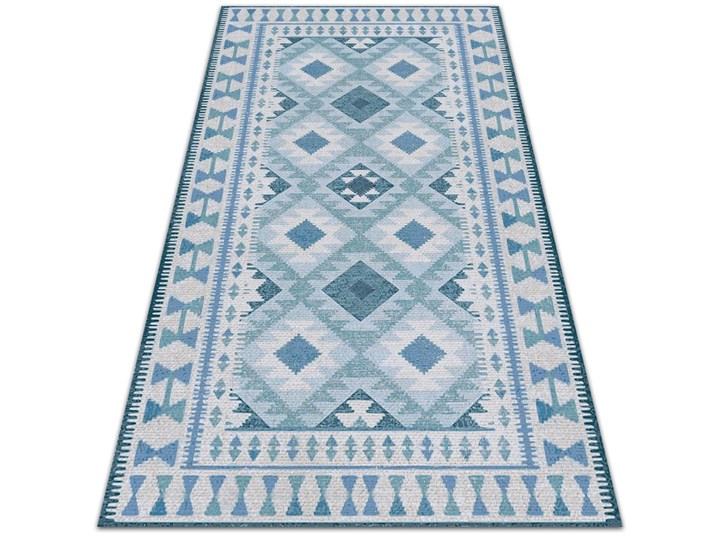 Modny uniwersalny dywan winylowy Niebieskie romby 60x90 cm