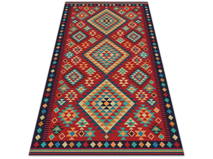 Modny dywan winylowy Kolorowe trójkąty retro Dywany Pomieszczenie Sypialnia 80x120 cm 60x90 cm Pomieszczenie Przedpokój