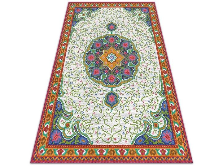 Modny dywan winylowy Turecki szyk Dywany 60x90 cm Kategoria Dywany 80x120 cm Kolor Biały