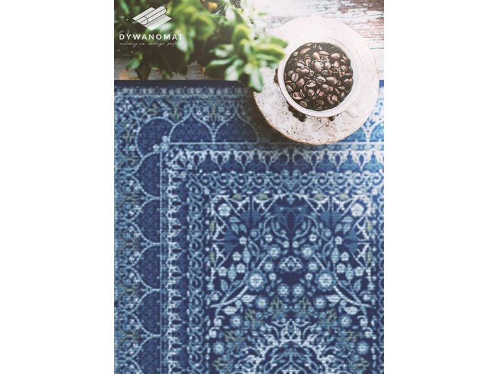 Modny dywan winylowy Niebieski antyczny styl 80x120 cm Dywany 60x90 cm Kategoria Dywany