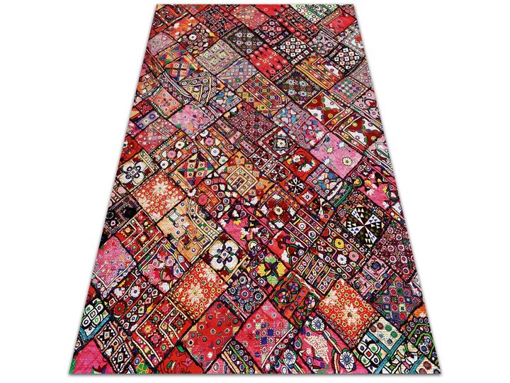 Dywan winylowy do domu Patchwork mozaika Poliester Syntetyk 80x120 cm 60x90 cm Dywany Kategoria Dywany Kolor Brązowy