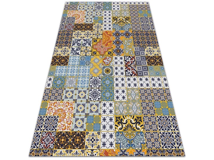 Modny dywan winylowy Abstrakcyjna mozaika Kategoria Dywany 60x90 cm Dywany Syntetyk 80x120 cm Kolor Szary