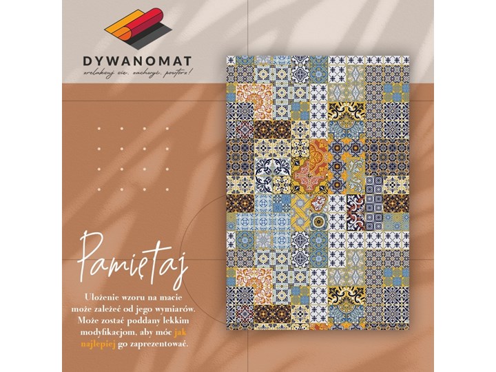 Modny dywan winylowy Abstrakcyjna mozaika Dywany 60x90 cm 80x120 cm Syntetyk Kategoria Dywany
