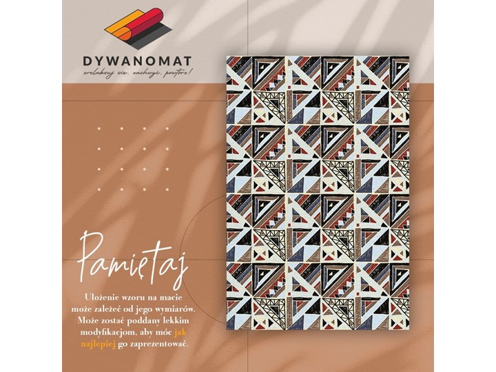 Modny dywan winylowy Geometryczna mozaika 60x90 cm Dywany Kategoria Dywany 80x120 cm Syntetyk Kolor Czarny