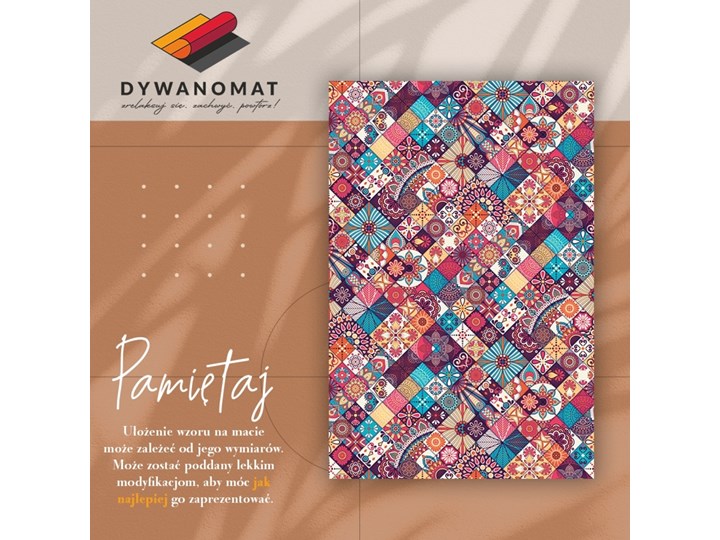 Modny uniwersalny dywan winylowy Kolorowa mozaika Kolor Wielokolorowy Dywany 80x120 cm 60x90 cm Kategoria Dywany
