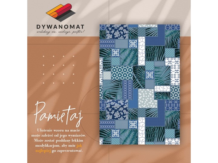 Modny dywan winylowy Tropikalny patchwork Syntetyk 60x90 cm Dywany 80x120 cm Poliester Kategoria Dywany