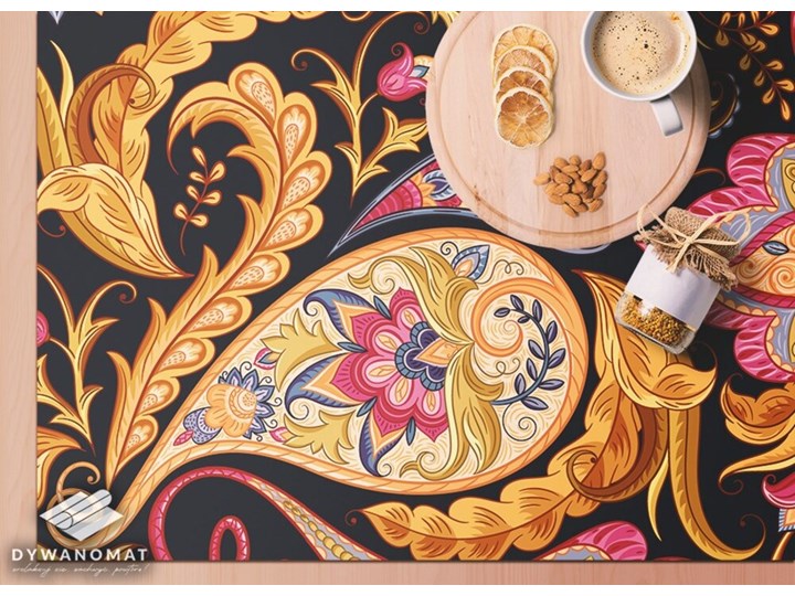 Modny uniwersalny dywan winylowy Kolorowy Paisley 60x90 cm Syntetyk Prostokątny Dywany 80x120 cm Kolor Wielokolorowy