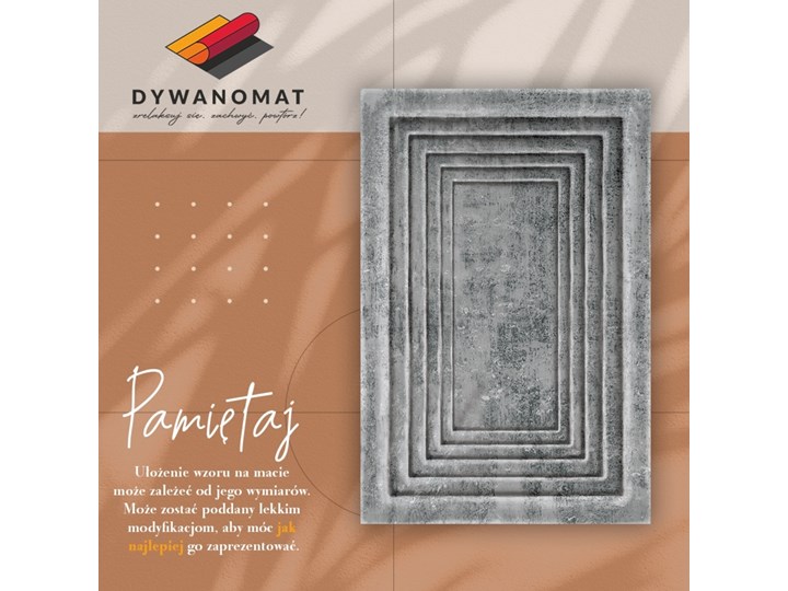 Wewnętrzny dywan winylowy Betonowe ramy Pomieszczenie Salon Dywany Syntetyk 60x90 cm 80x120 cm Pomieszczenie Przedpokój