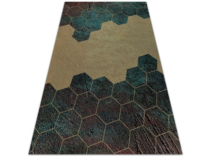 Modny winylowy dywan Betonowe heksagony 60x90 cm