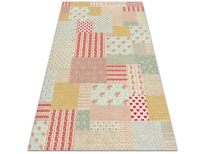 Modny winylowy dywan Kolorowy patchwork 60x90 cm
