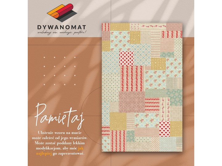 Modny winylowy dywan Kolorowy patchwork 80x120 cm Kategoria Dywany Dywany 60x90 cm Kolor Wielokolorowy