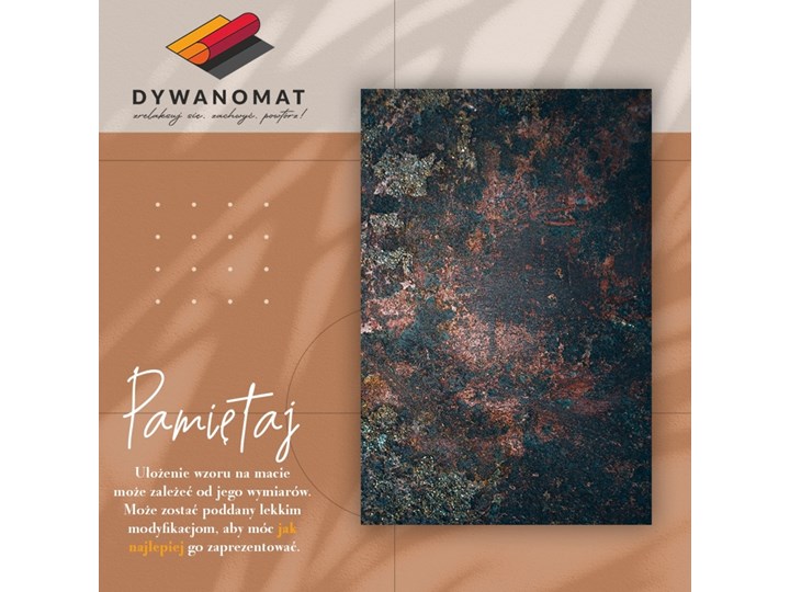 Modny winylowy dywan Zardzewiała blacha 80x120 cm Syntetyk 60x90 cm Dywany Pomieszczenie Przedpokój Kategoria Dywany