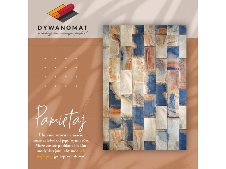 Modny uniwersalny dywan winylowy Marmurowa kostka 80x120 cm Syntetyk 60x90 cm Dywany Kategoria Dywany