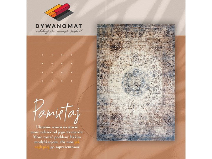 Modny uniwersalny dywan winylowy Perska geometria Pomieszczenie Przedpokój Dywany 60x90 cm 80x120 cm Syntetyk Pomieszczenie Salon