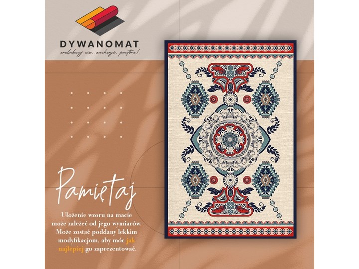 Modny winylowy dywan Hinduska geometria Dywany Poliester 60x90 cm 80x120 cm Syntetyk Kategoria Dywany