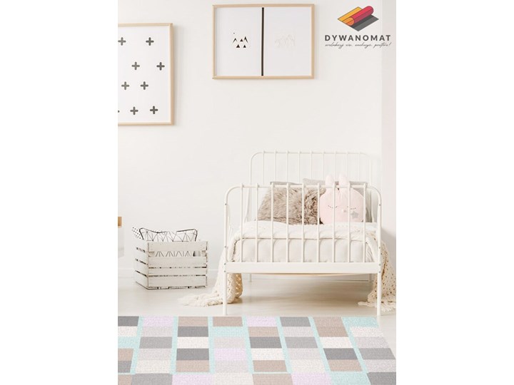Dywan winylowy do domu Kwadratowe kostki 60x90 cm Syntetyk Poliester 80x120 cm Dywany Kategoria Dywany Kolor Szary