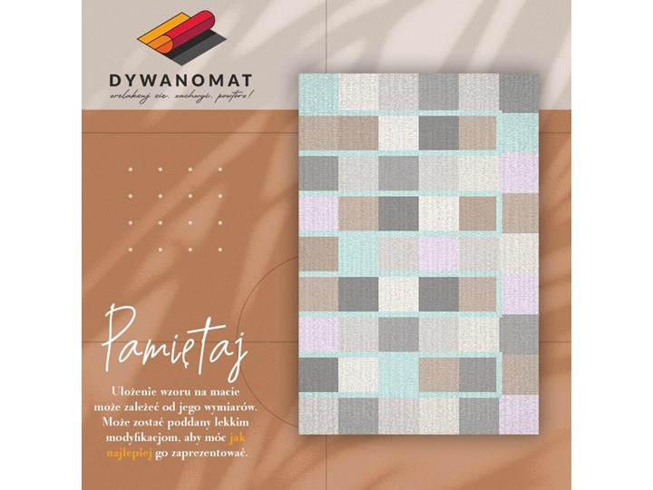 Dywan winylowy do domu Kwadratowe kostki Syntetyk Kategoria Dywany 80x120 cm Dywany 60x90 cm Poliester Kolor Szary