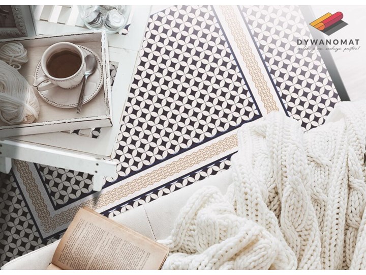 Modny dywan winylowy Geometryczny warkocz 60x90 cm 80x120 cm Syntetyk Kategoria Dywany Dywany Poliester Kolor Szary