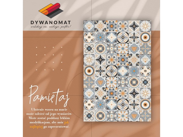 Uniwersalny dywan winylowy Hiszpańskie kafelki 80x120 cm Poliester Dywany Syntetyk 60x90 cm Pomieszczenie Balkon i taras Kategoria Dywany