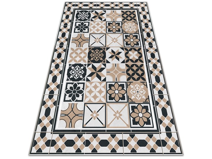 Winylowy dywan Trójkolorowa geometria Dywany 60x90 cm Syntetyk 80x120 cm Kolor Wielokolorowy