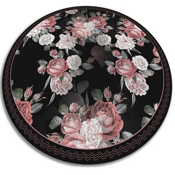Wewnętrzny dywan winylowy róże fi 50 cm