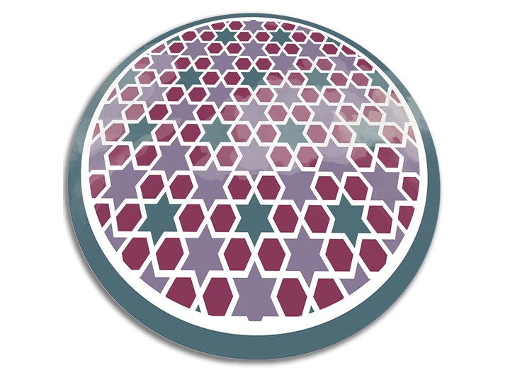 Dywan winylowy do domu geometryczne gwiazdki fi 50 cm