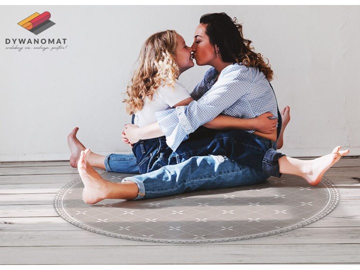 Modny winylowy dywan delikatne krzyżyki 70x70 cm 90x90 cm 80x80 cm Kategoria Dywany 60x60 cm Poliester 50x50 cm Syntetyk 100x100 cm Dywany Kolor Szary