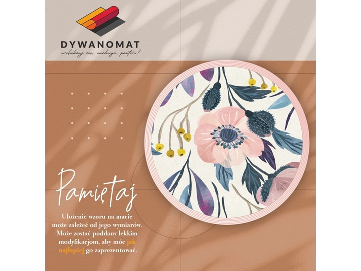 Uniwersalny dywan winylowy kwiaty 70x70 cm Dywany 90x90 cm 50x50 cm 100x100 cm 60x60 cm 80x80 cm Kategoria Dywany