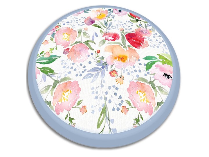 Modny winylowy dywan akwarelowe kwiaty fi 50 cm 90x90 cm 70x70 cm Okrągły 80x80 cm 50x50 cm 100x100 cm Dywany 60x60 cm Kategoria Dywany
