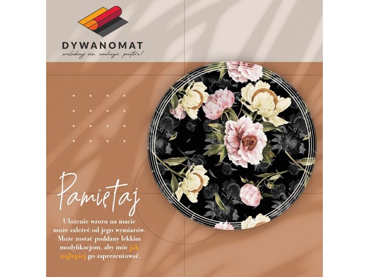 Dywan winylowy róże 60x60 cm Syntetyk 100x100 cm Dywany Poliester 70x70 cm 90x90 cm 50x50 cm 80x80 cm Kategoria Dywany