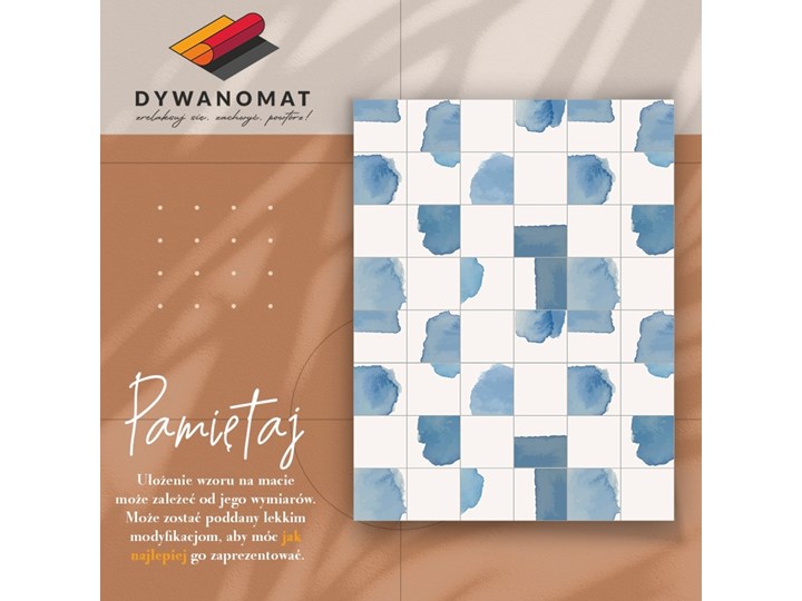 Dywan winylowy do domu Akwarelowe kostki Poliester 60x90 cm Dywany Syntetyk 80x120 cm Kategoria Dywany