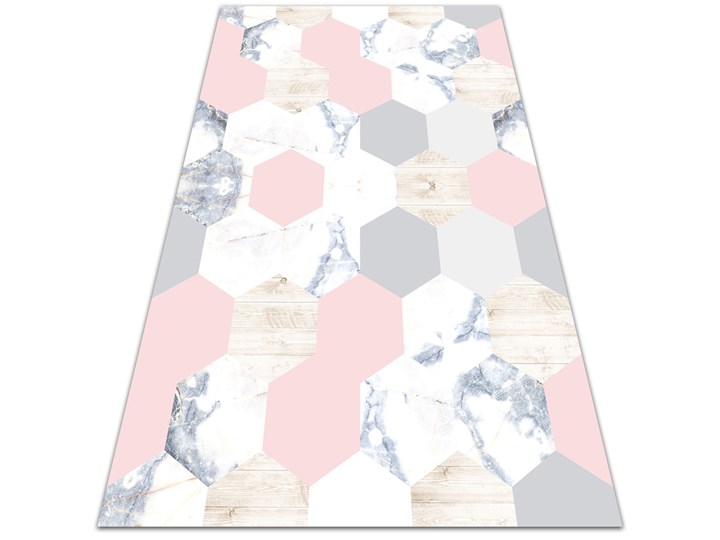 Modny winylowy dywan Marmurowe hexagony 60x90 cm