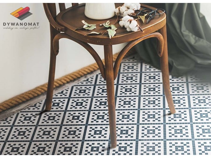 Modny winylowy dywan Geometryczne romby 80x120 cm Kategoria Dywany 60x90 cm Dywany Kolor Szary
